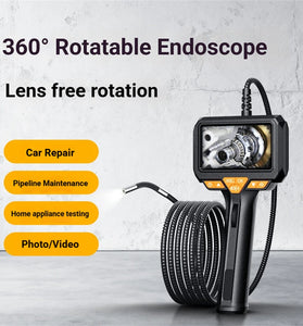 ZCF P330 1080P High Definition Industrial Endoscope 4.3Inch Large Screen 360 Rotating Lens Automotive Inspection Pipe Repair Tool
