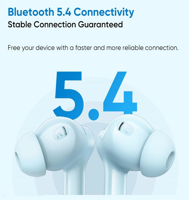 Realme Buds T200x TWS Earbuds bluetooth 5.4 Earphone 12.4mm Dynamic Bass Drivers 25dB Active Noise Cancellation 48H Playback Low Delay Sports Headphones