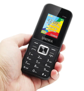UNIWA E1802 Mini 2G GSM 1.77 inch Dual SIM Card Dual Standby 1800mAh FM Big Buttons Loud Volume Mobile Phone