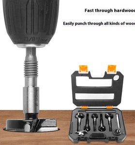 5/6/10pcs Woodworking Hole Opener Set Blue Carbide Adjustable Opener Drilling Wood Hinge Drill Bits Detachable Strong Back Plate 15-35mm