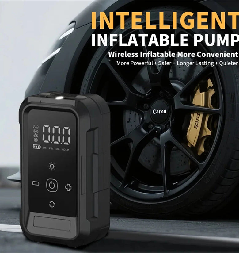 Wireless Car Air Compressor Electric Tire Inflator Pump Digital Display for Motorcycle Bicycle AUTO Tyre with Lighting