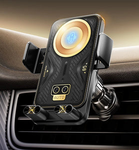 X18 15W Wireless Charging Car Phone Holder Infrared Sensing Automatic Opening and Closing 90 Rotation AI Smart Chip Fast Charging Holder Car Phone Holder