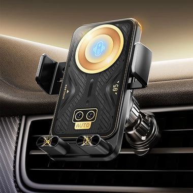 X18 15W Wireless Charging Car Phone Holder Infrared Sensing Automatic Opening and Closing 90 Rotation AI Smart Chip Fast Charging Holder Car Phone Holder