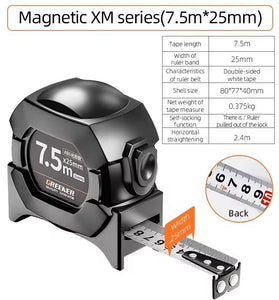 GREENERY Anti-Cutting Measuring Tape 7.5m Stainless Steel High Precision Portable Tape Measure for Woodworking and DIY