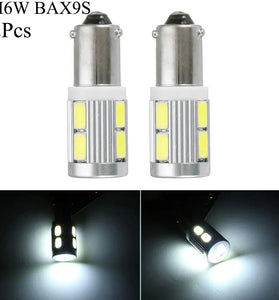 12V 2PCS High Brightness Width Indicator Light Bulb BAX9S H6W 10 SMD White Light LED Car Side Light for BMW 3 Series F30 F31