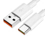 7A USB to Type-C Cable Support 6A/7A Fast Charging Data Transmission Protocol PVC Core Line 0.25M/1M/2M Long for Huawei Mate 40Pro for Xiaomi Mi12 for Samsung Galaxy Z Fold 2