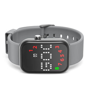 ATRSmart Counting Watch with Countdown Timer Pedometer 8 Alarms IP67 Waterproof Magnetic Charging Fitness Tracker Health Monitor LED Display Smart Bracelet