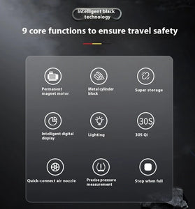 Multi-Function 120Psi Cordless Handheld Air Pump Portable Tire Inflator For Car Bicycle Motorcycle Tires Ball USB Charging With LCD Display Pressure Gauge