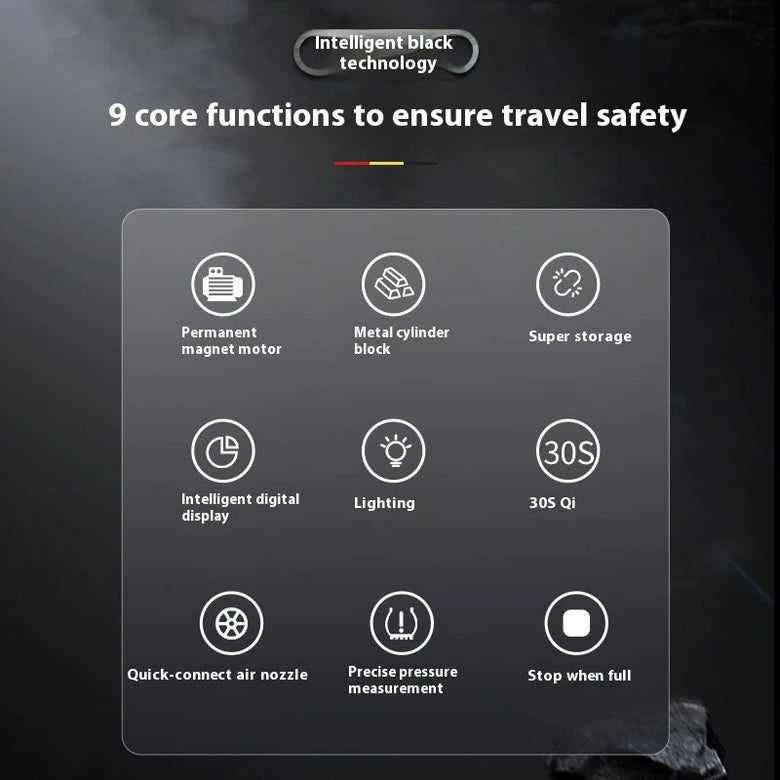 Multi-Function 120Psi Cordless Handheld Air Pump Portable Tire Inflator For Car Bicycle Motorcycle Tires Ball USB Charging With LCD Display Pressure Gauge
