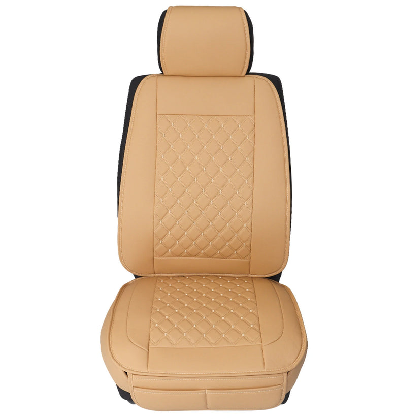 ELUTO Car Seats Cover Auto Front PU Leather Universal Cushions Deluxe Interior