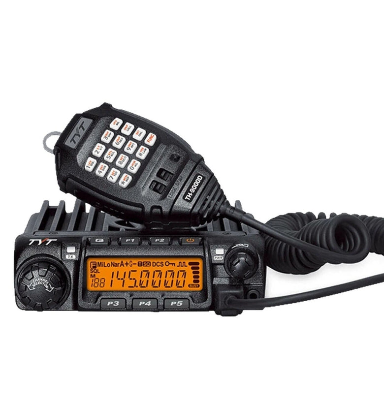 TYT TH-9000D Plus Car Mobile Radio Transceiver 60W 136-174MHz 400-470MHz 200 Channels Compact Design Long Range Communication