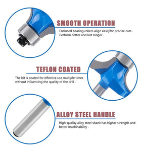 8PCS Tungsten Steel Router Bit Set 6mm 1/4 Inch Shank Straight Milling Cutter For Woodworking Trimming Grooving