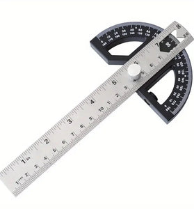 Woodworking Edge Ruler Protractor Angle Gauge Measure Carpenter Tool
