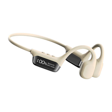 New Display Screen Bone Conduction Bluetooth 5.4 Earphone With 32GB Memory 360 Panoramic Sound High&Low Dual Diaphragm 3D Ultra-Sensory Display Screen IP68 Depth Wateproof and Sweatproof Earclips Sports Headphones