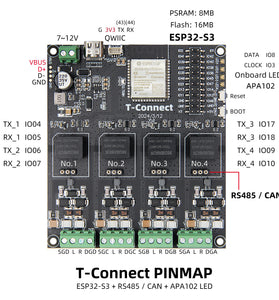 LILYGO T-Connect ESP32-S3 Industrial Control Development Board RS485 CAN Module WiFi bluetooth Low Power Wireless Modules Board