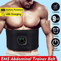 Ems Muscle Stimulator Unisex 6 Massage Modes Abdominal Pulse Trainer Portable Electric Smart Fitness Equipment with Display