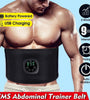 Ems Muscle Stimulator Unisex 6 Massage Modes Abdominal Pulse Trainer Portable Electric Smart Fitness Equipment with Display