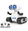 2.4GHz Mini Remote Control Programming Robot Multifunctional LED Lights Control Omnidirectional Marching Robot Toy for Children