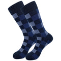 5 Pairs Mens Cotton Striped Socks Business Dress Long Socks Soft Breathable Elastic Colorful Sock For Men Weat-absorbing Anti-odor Socks Novelty Funny Men's Socks Set Plus Size