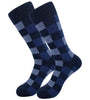 5 Pairs Mens Cotton Striped Socks Business Dress Long Socks Soft Breathable Elastic Colorful Sock For Men Weat-absorbing Anti-odor Socks Novelty Funny Men's Socks Set Plus Size