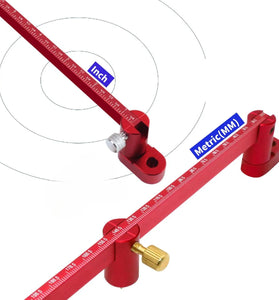 320mm/550mm/12inch Woodworking Scribing Gauge Center Finder Ruler Lengthening Aluminum Alloy Scribing Circle Ruler Woodworking Compass For Woodturners Bowls Lathe Work