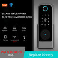 WAFU WF-014 Tuya Smart WiFi Keyless Entry Door Lock Anti-theft Biometric Fingerprint Password Key APP Remote Control Electronic Lock