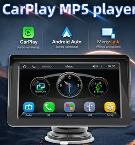 B5300 7inch 1024x600 Touch Screen Car Radio Multimedia Video Player Wireless Carplay And Wireless Android Auto
