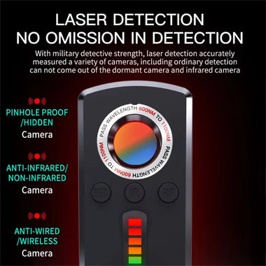 M40 Pro Anti Spy Detector Infrared Camera Finder GPS Tracker Wireless Bug Sweeper for Car and Hotel
