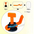 151pcs Tile Flat System Washers for Wall Flat Wedge Washers and Brackets Reusable Easy to Use DIY Tile Installation Leveling Tool PP Material