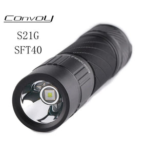 Convoy S21G with SST40 SFT40 LED 21700 High Power LED Flashlight Flash Light Super Bright Easy Control Linterna Camping Fishing Work Latarka Portable 5000K 6500K LED Torch