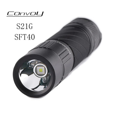 Convoy S21G with SST40 SFT40 LED 21700 High Power LED Flashlight Flash Light Super Bright Easy Control Linterna Camping Fishing Work Latarka Portable 5000K 6500K LED Torch