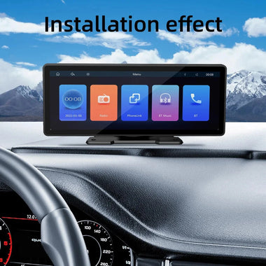 Portable Car MP5 Player Wireless CarPlay Android Auto 10.26 Inch HD IPS Display Bluetooth WiFi Rear View Support Easy Installation USB Connectivity