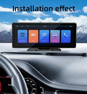 Portable Car MP5 Player Wireless CarPlay Android Auto 10.26 Inch HD IPS Display Bluetooth WiFi Rear View Support Easy Installation USB Connectivity
