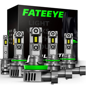 FATEEYE A700-F11 2PCS 20000LM Car Headlight LED Bulbs 70W 6500K White Light Mini Size IP68 Waterproof For Car Headlight Modification