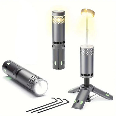 Bikight YL-301 Height Adjustable Telescopic Camping Light 10000mAh USB Rechargeable Portable LED Work Light Magnet Tripod Base Tent Telescopic Camping Lantern