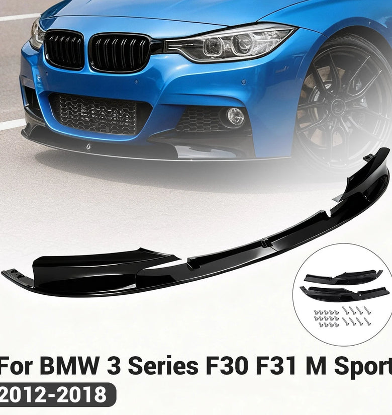 Carbon Fiber Front Lip Spoiler for BMW 3 Series F30 F31 M Sport 2012 to 2018 Custom Upgrade
