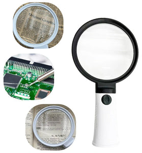 6X-10X Mini Pocket Magnifier Adjustable Handheld Reading Magnifier with Parent-Child Acrylic Lens Three-Mode Lighting Ideal for Outdoor Observation Reading Antique Appreciation and Circuitry Repair