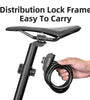 ROCKBROS Bicycle Lock Portable Anti-theft Ring Lock with 2 Keys Safety Lock for MTB Bike Motorcycle