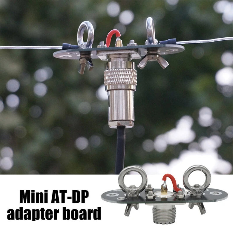 Mini AT-DPs Adapter Board Outdoor Antenna Kit 8x3x5cm High-Strength Fiber 300W GB 304 Stainless Steel Quick Installation for Shortwave Radio