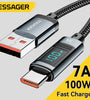 ESSAGER 7A USB-A to Type-C Cable QC Fast Charging Data Transmission Copper Core Line 1M/2M Long for iPhone 15 15 Plus for Samsung Galaxy Z Flip4  for Huawei Mate60 Pro for Xiaomi 13pro