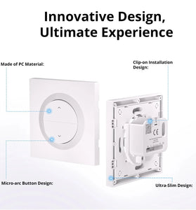SONOFF ERBS Roller Shutter Wall Switch Enclosure Slim 21mm for EU Box Compatible with MINI RBS Smart Home Automation