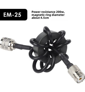 Shortwave Choke Coil Magnetic Ring EM-25 EM-43 HF Radio Accessory 200W 1000W Noise Suppression Electromagnetic Interference Reduction