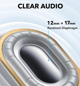 Soundcore C40i Clips-on Earbuds Wireless bluetooth 5.4 Earphone Flexible Joint Design Racetrack Dynamic Drivers 3D Surround Sound AI-Enhanced Clear Calls 21H Playback Headphones