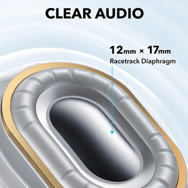 Soundcore C40i Clips-on Earbuds Wireless bluetooth 5.4 Earphone Flexible Joint Design Racetrack Dynamic Drivers 3D Surround Sound AI-Enhanced Clear Calls 21H Playback Headphones