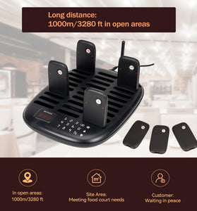 10/16/30PCS Retekess TD175 TD175S TD175P Restaurant Pager System 1000m Range 30 Pagers Set Vibration Flashing Beep Wireless Paging System