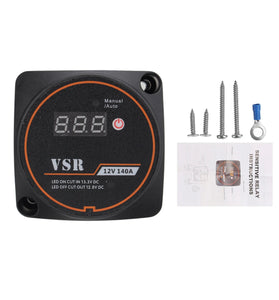 12V 140A Automotive Dual Battery Digital Display Isolator Relay Protection Voltage Split Charge Relay