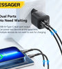 [GaN Tech] ESSAGER ES-CD31 20W 2-Port USB PD Charger USB-A+USB-C Fast Charging Wall Charger Adapter EU Plug US Plug for iPhone 16 16 Pro 15 14 13 Pro Max for Xiaomi 15 Ultra for Samsung Galaxy S25 Ultra for Huawei Pura X