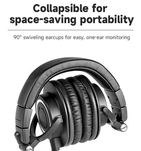 ATH-M50x Wired Headset Monitor Headphone 45mm Large Driver HiFi Sound 3.5mm Wired Over-ear Headphones