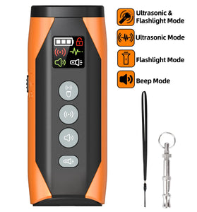SD01 Dog Repeller Ultrasonic Dog Training Device Stop Anti Barking Handheld Portable 4in1 Beep With LED Flashlight Pets Dog Trainer