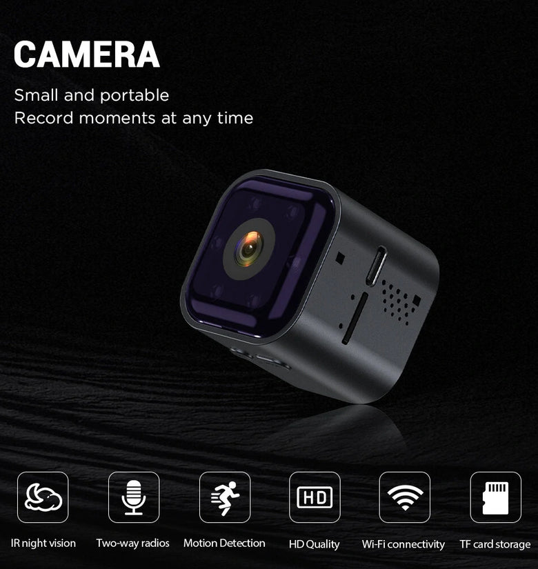 1080P Smart Action Camera HD Wifi Sports Camera IR Night Vision Bicycle Motorcycle Recorder Home Security Monitoring